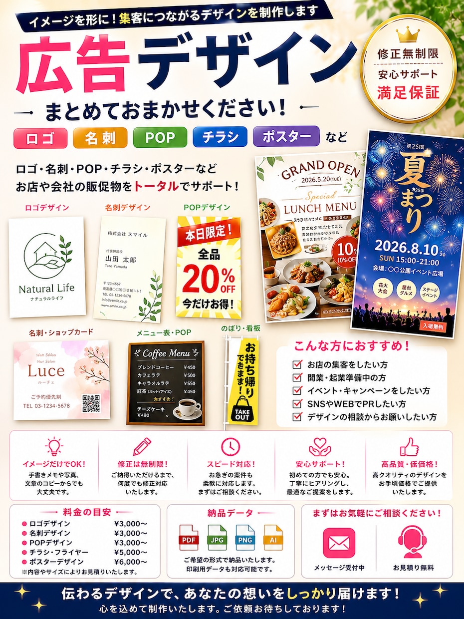 集客につながるデザインを制作できます イメージで伝わるデザインを制作します イメージ2
