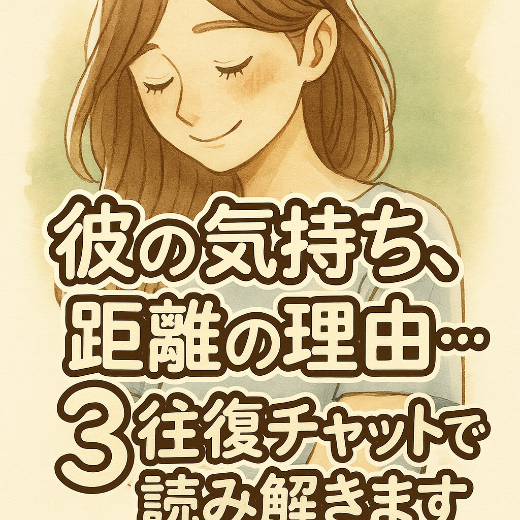 彼の気持ちを解き明かす恋愛チャット相談します 星と数秘で読み解く3回往復の恋愛チャット相談 イメージ1