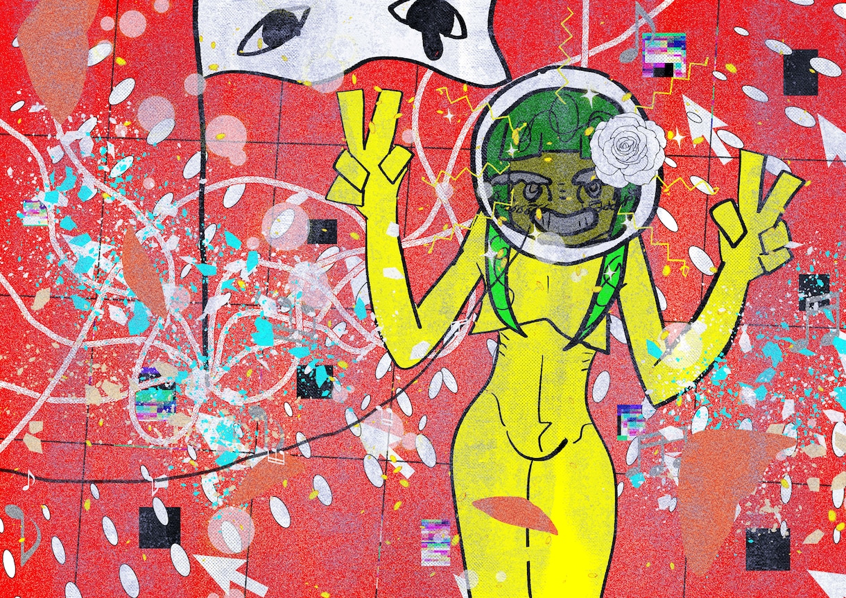 ボカロMV・ジャケのアートチックな一枚絵作ります アートチックでサブカルな一枚絵描きます。可愛くて不気味です イメージ10