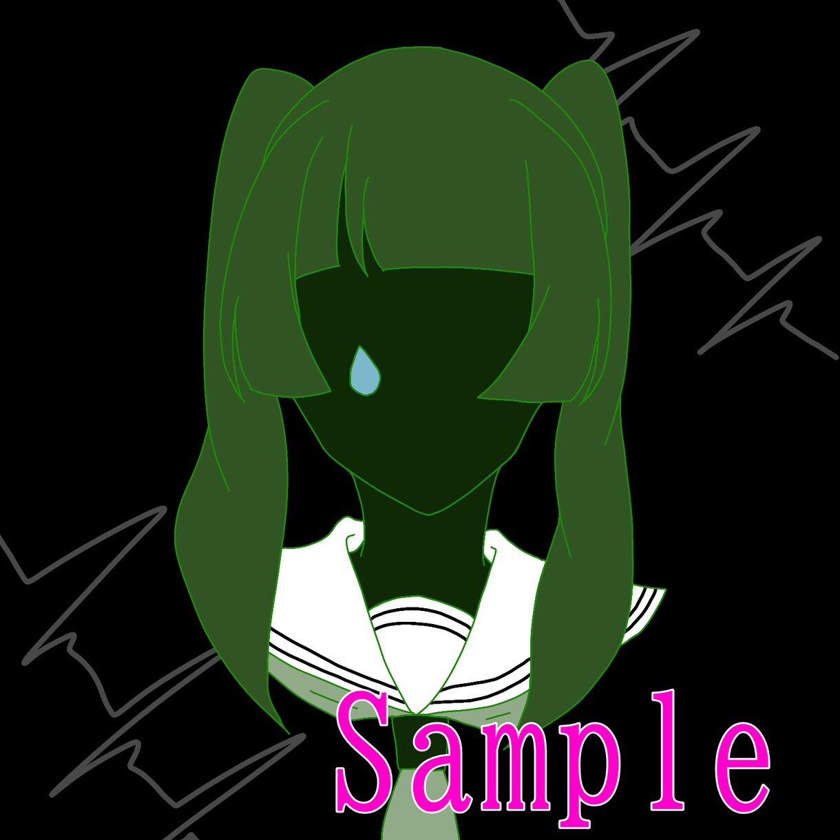 このようなアイコン書きます テンプレ作成の病みかわなアイコン作成！ イメージ1