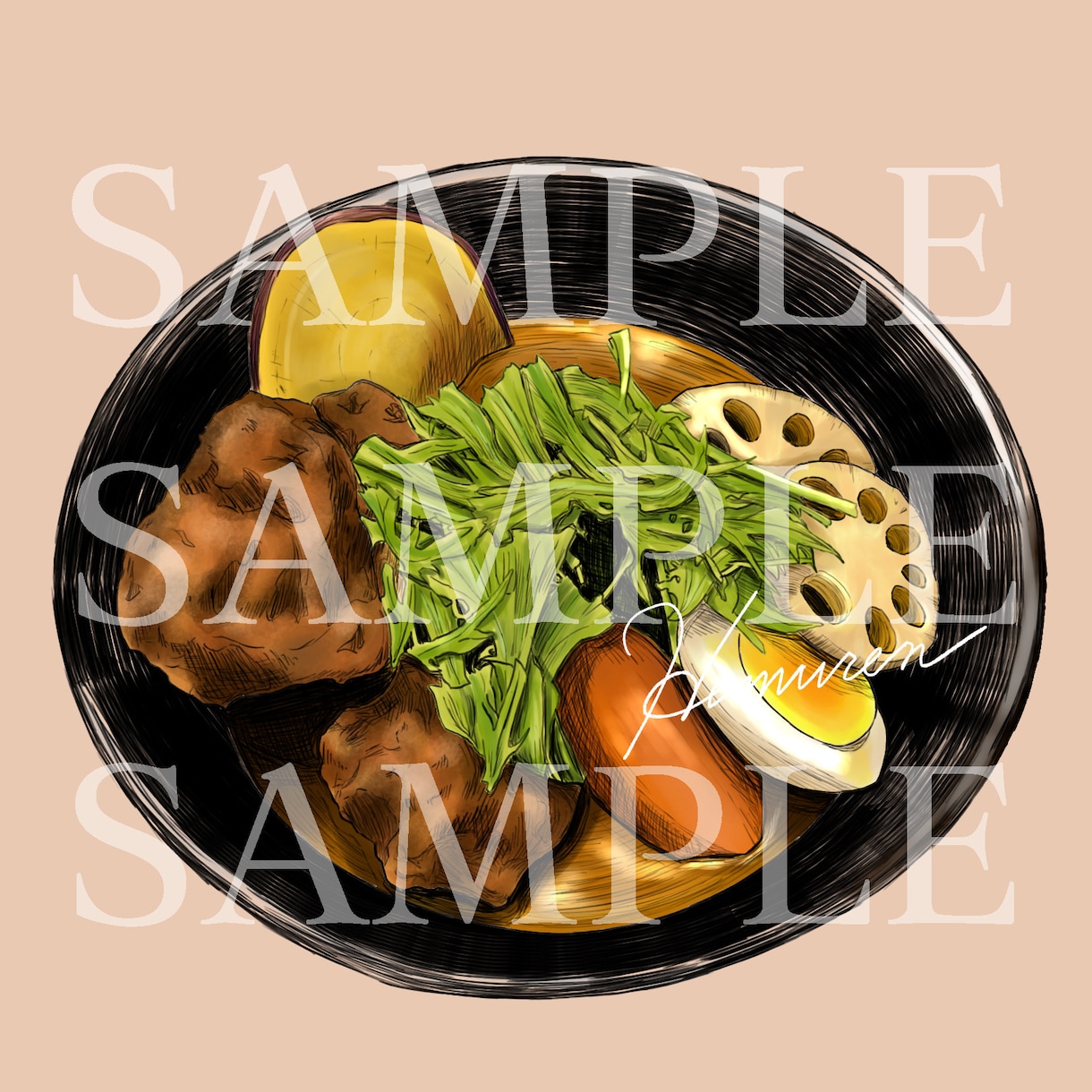 食べ物イラストお描きします 落ち着いた雰囲気の食べ物描きます。 イメージ4