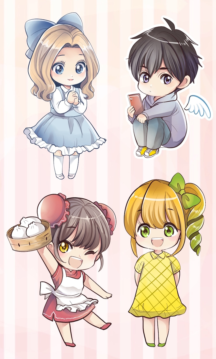 最短3日！かわいいデフォルメミニキャラを描きます 商用利用可！BL/夢絵/カプ絵OK!アイコンや立ち絵にぜひ！ イメージ6