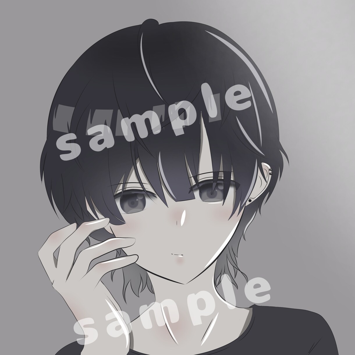 上半身のみのイラストを描きます 透過と両方のお渡し可能です！上半身のみですのでご注意ください イメージ2