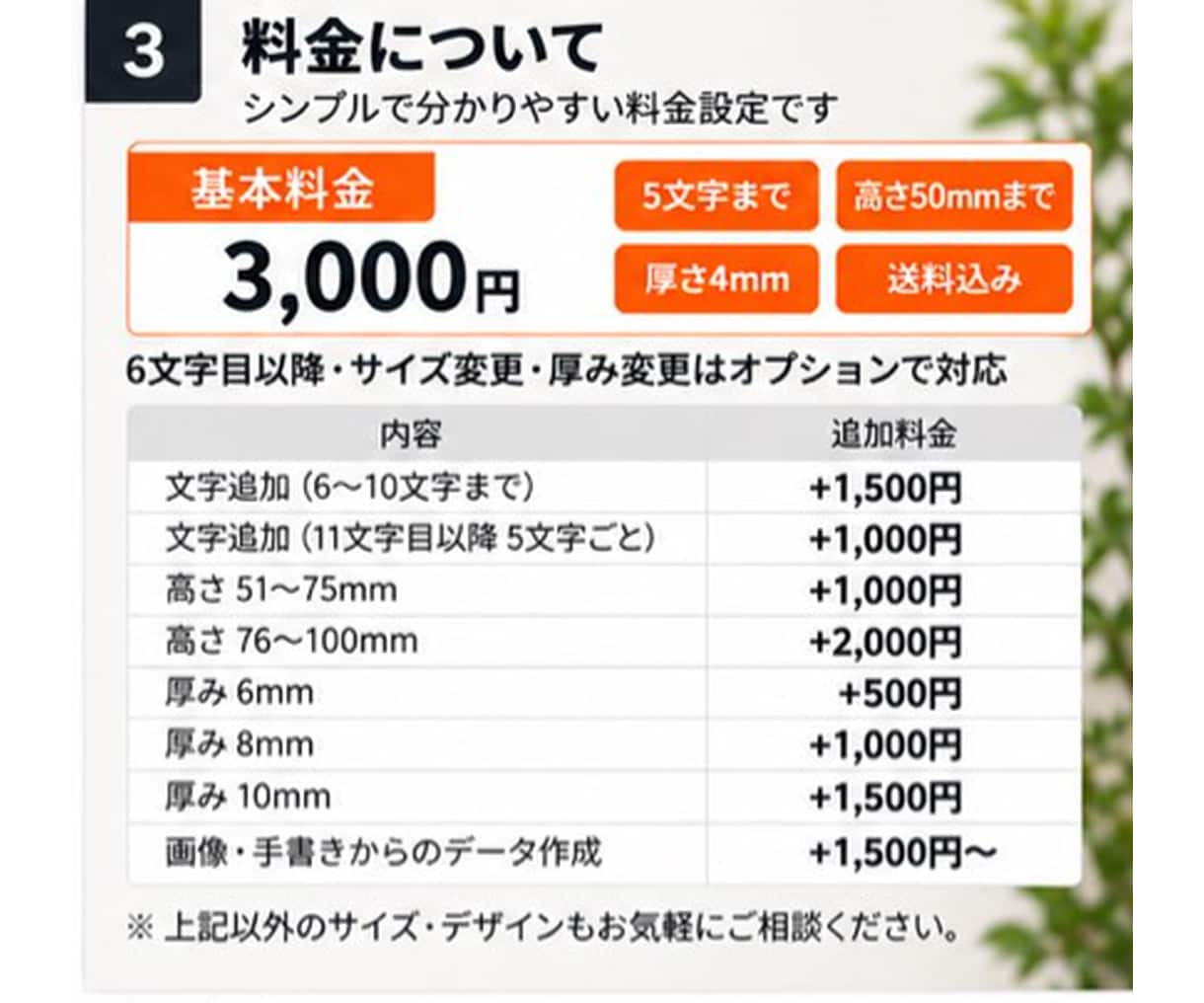 ご希望の文字を3D立体パーツで製作します 表札・部屋番号に！好きな文字を立体パーツに！ イメージ3