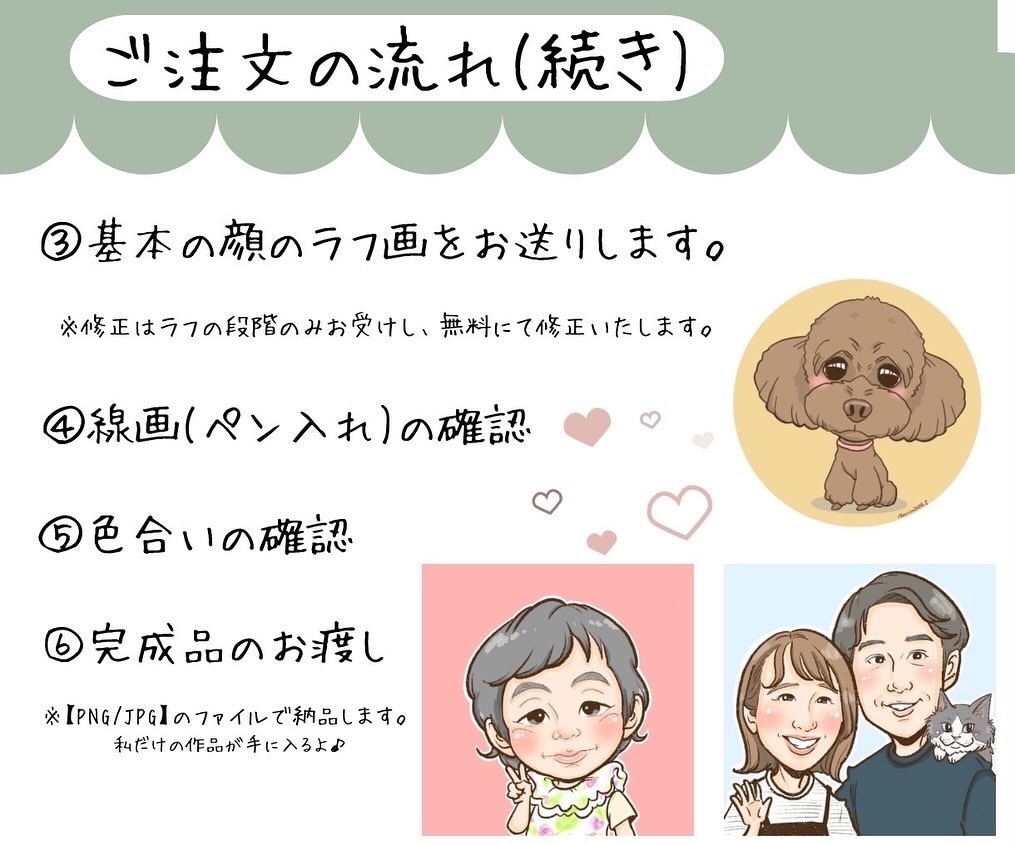 ポップで可愛いにがおえ描きます 大好評♡可愛いけどちゃんと似ている！心トキメクにがおえです♪ イメージ6