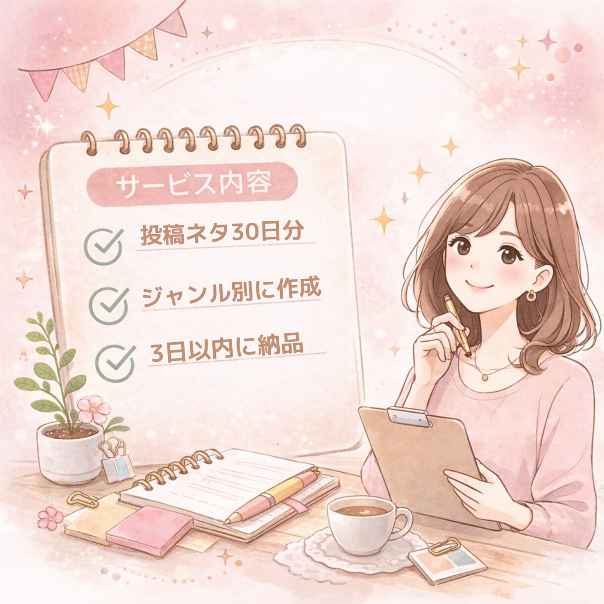 ネタ切れ解消！ママ向け投稿ネタ30日分作成します 忙しいママでも続く投稿案を提案 イメージ3