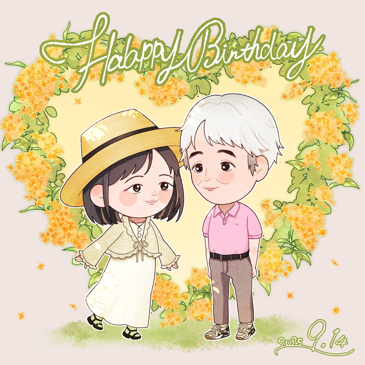 ほんわか柔らかい笑顔溢れる似顔絵描きます プレゼントや結婚式のウェルカムボードなど様々な用途にどうぞ✿ イメージ1