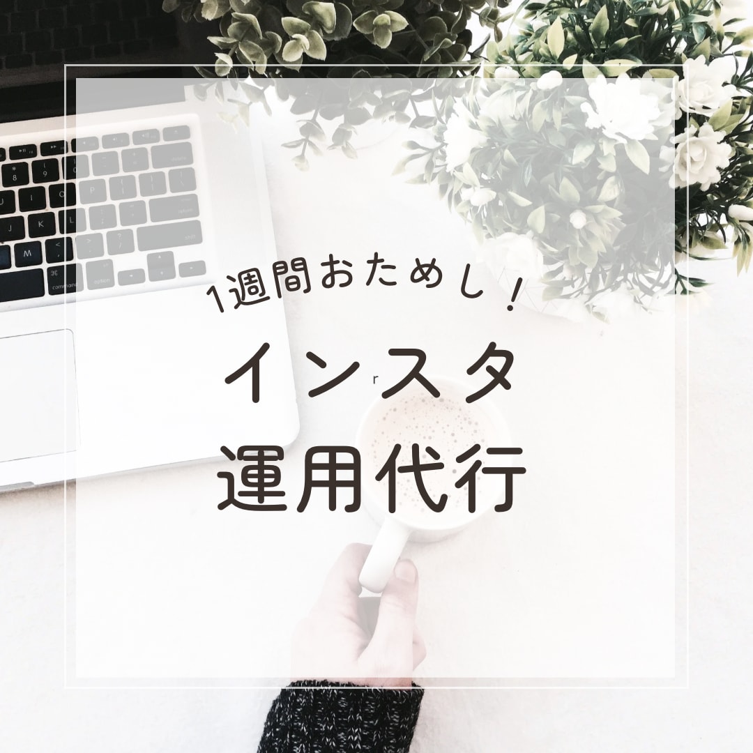 お試し！忙しい方の代わりにインスタ運用代行します こちらは1週間のお試し価格になります イメージ1