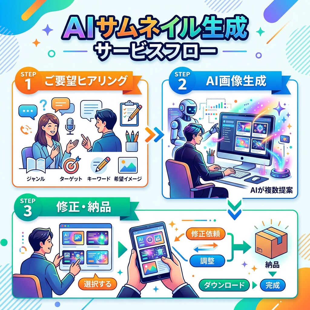 AIでサムネイル・バナー画像を生成します 3,000円〜即日納品！デザイナー不要でプロ品質 イメージ4