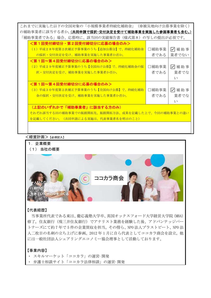 小規模持続化補助金の申請書の作成支援します ポイントを押さえた高採択率の経営計画書の作成支援いたします イメージ5