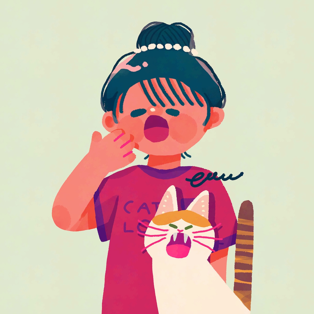 絵本調のゆるいイラストを描きます 主線なしのあったかわいいイラストをお届けします イメージ1