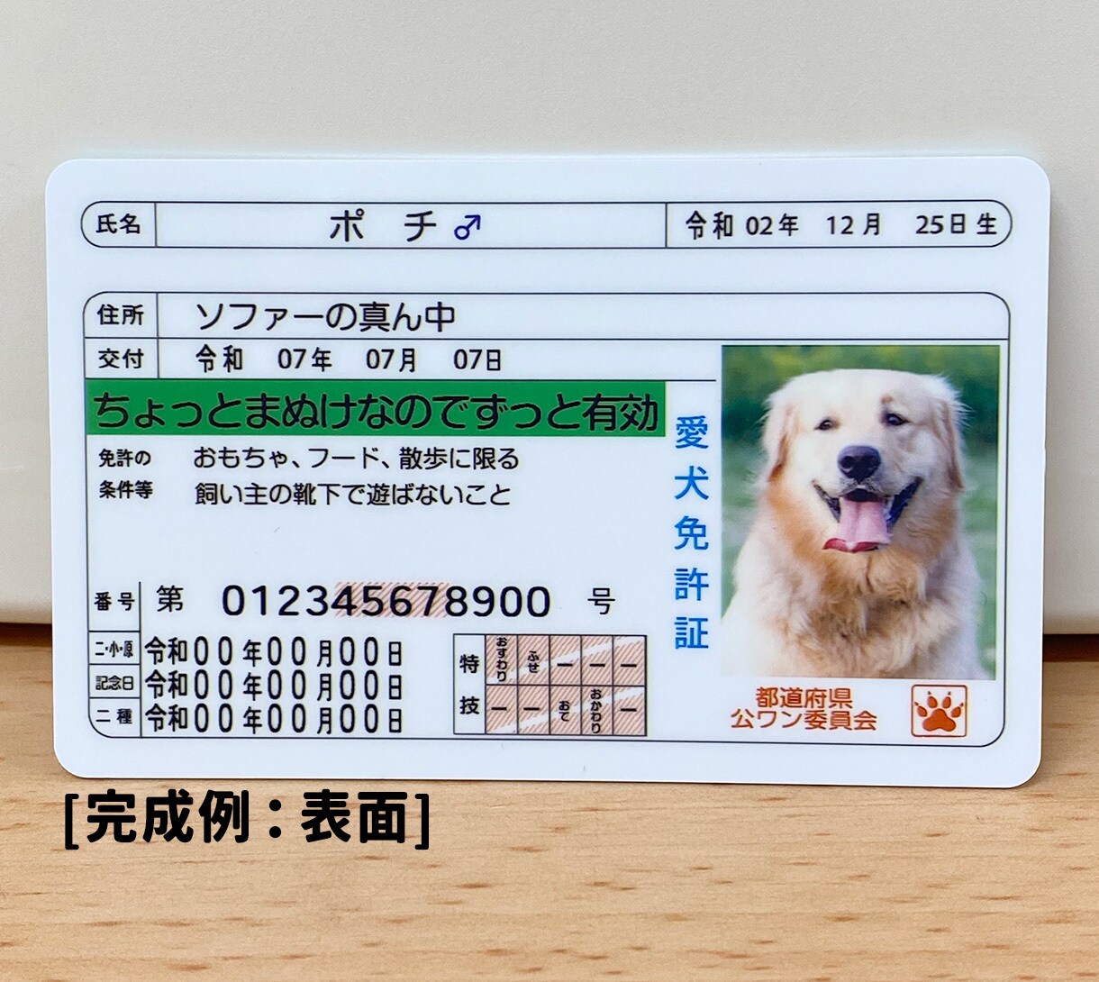 ペット免許証を最短3日で制作します 自社印刷だから安心＆スピード納品可能！ イメージ8