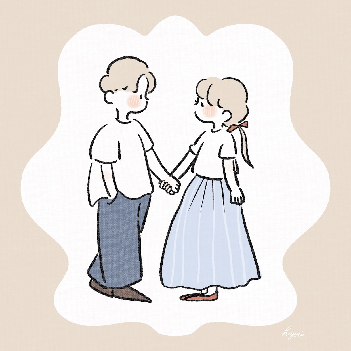 ゆるかわなペア画をお描きします カップルやお友達同士、結婚式にも！大切な人との想い出に♡ イメージ2