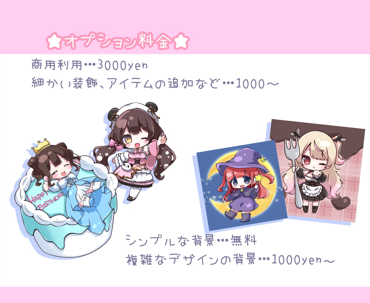 ちゅるるん♡ぷっくり可愛いミニキャラ描きます アイコン、グッズ、似顔絵、配信動画などに♪ イメージ8