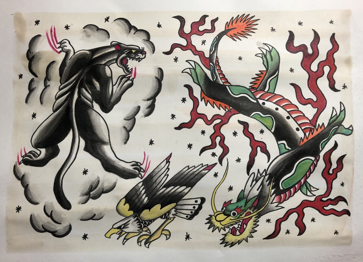 タトゥーデザイン描きます タトゥーデザインのためのフラッシュを描きます。 イメージ7