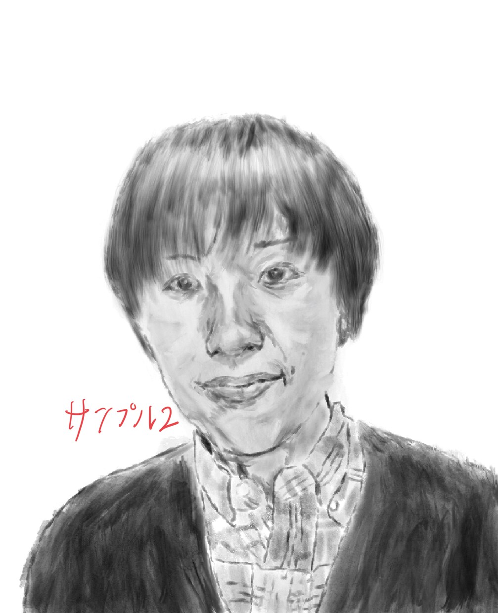 油絵風の似顔絵を描きます モノクロ又はカラーのリアルな絵を制作します。 イメージ2