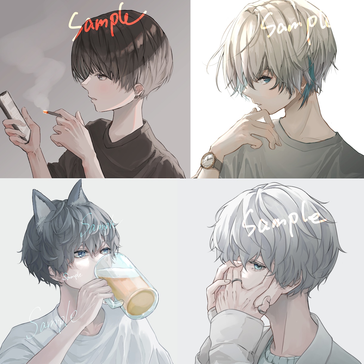 商用料金込み♪アイコン、イラストを描きます 優しい色合い、表情のイラストを描きます。 イメージ7