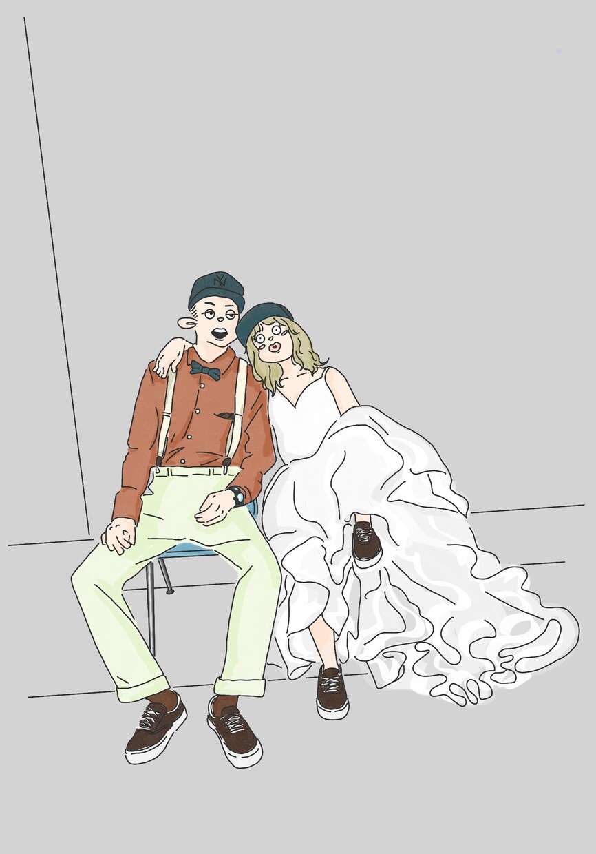 ウエディングイラストを描きます 明るい未来に向けてお二人の似顔絵はいかがですか？♡ イメージ2
