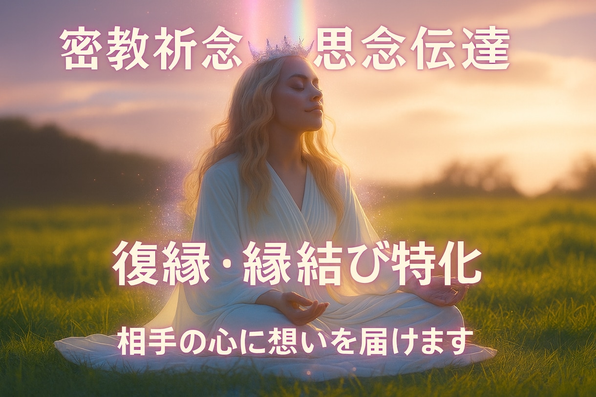 密教祈念×思念伝達で相手の心に想いを届けます 恋愛・復縁・片想い・不倫にも対応 イメージ1