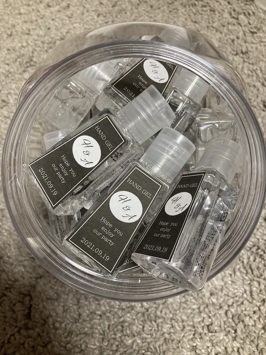 結婚式コロナ対策アルコールジェル可愛くします 結婚式でコロナ対策が必要な時代…お手伝いさせて頂きます！ イメージ3