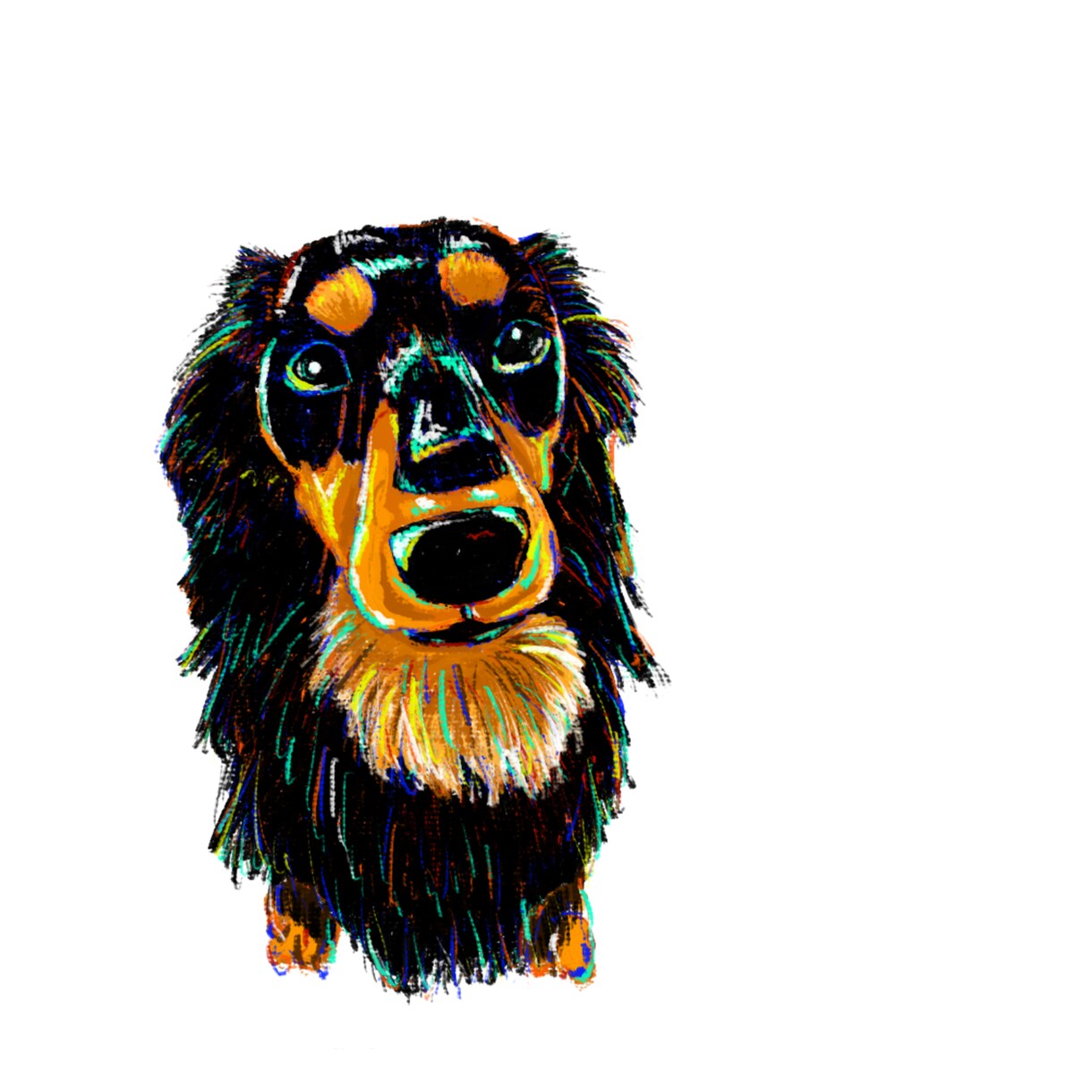 ペットのカラフルな似顔絵アートを作成します 愛するペットの絵をお家に飾りたい方へ イメージ3