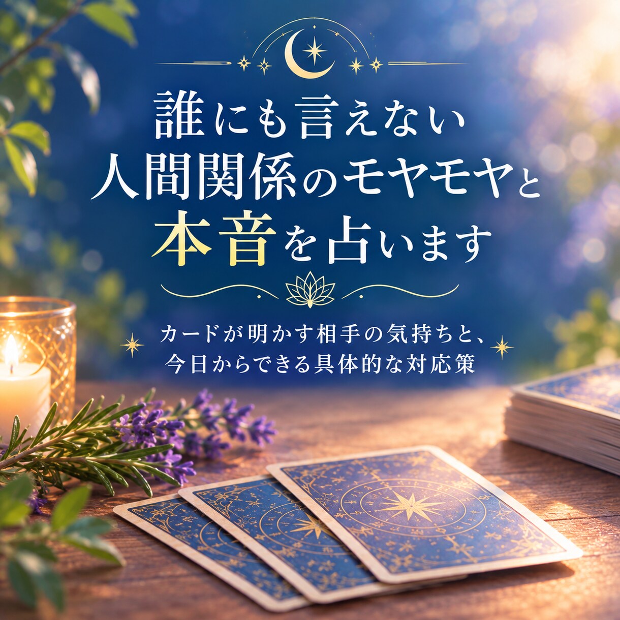 誰にも言えない人間関係のモヤモヤと本音を占います ​カードが明かす相手の気持ちと、今日からできる具体的な対応策 イメージ1