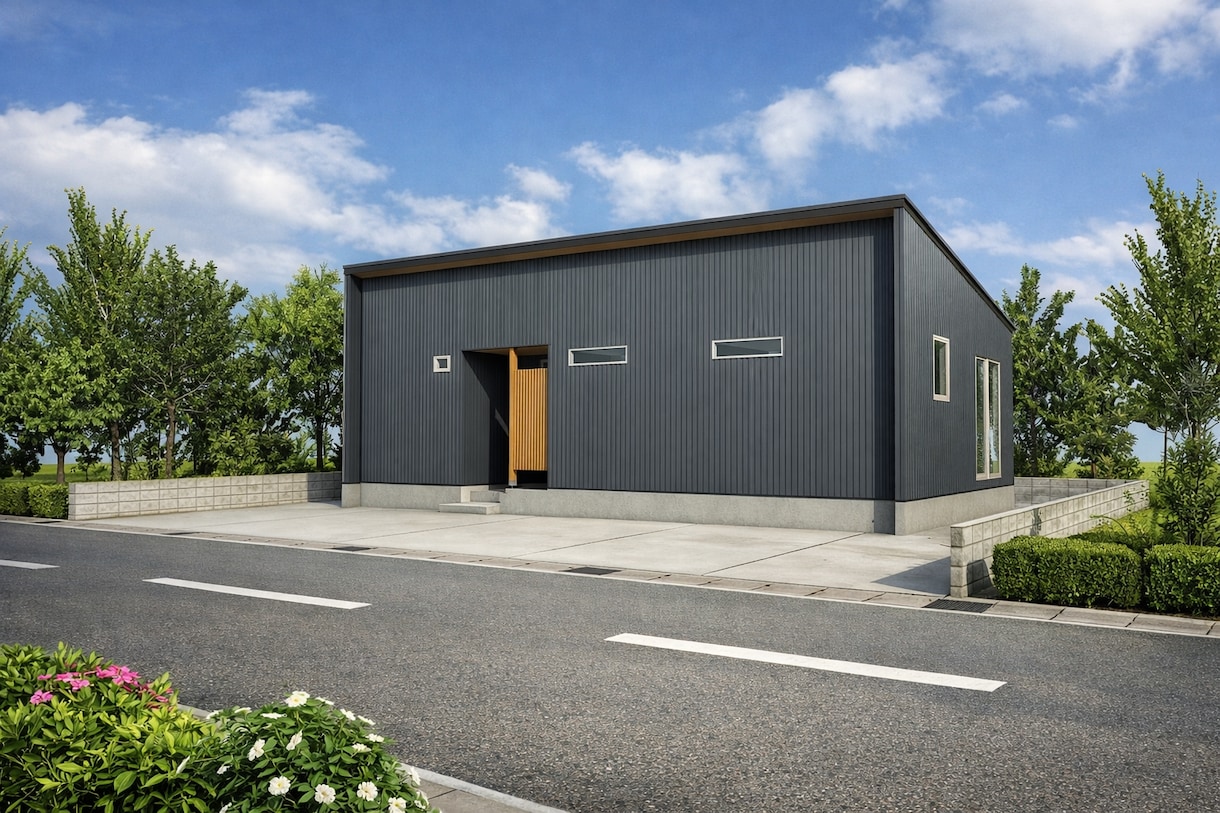 価格大幅改定！住宅外観CGパース作成致します ポチの家から豪邸まで、低価格でお気軽に！ イメージ1