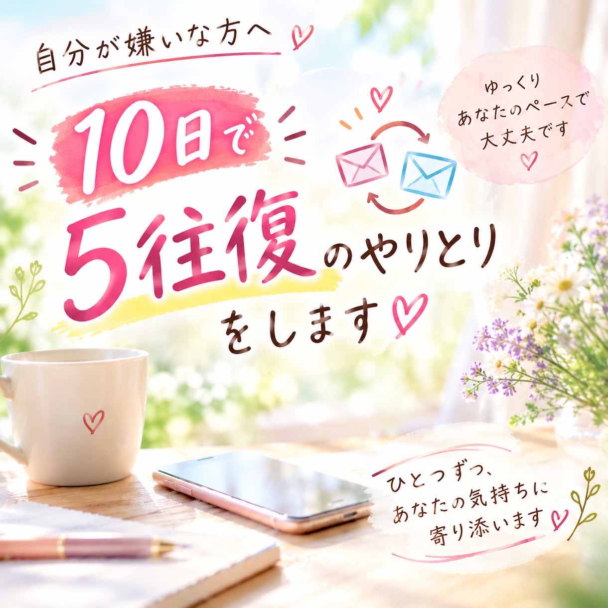 自分が嫌いな方へ。メールで気持ちを聴きます 頭の中でぐるぐるして離れないこと、書き出してみませんか？ イメージ3