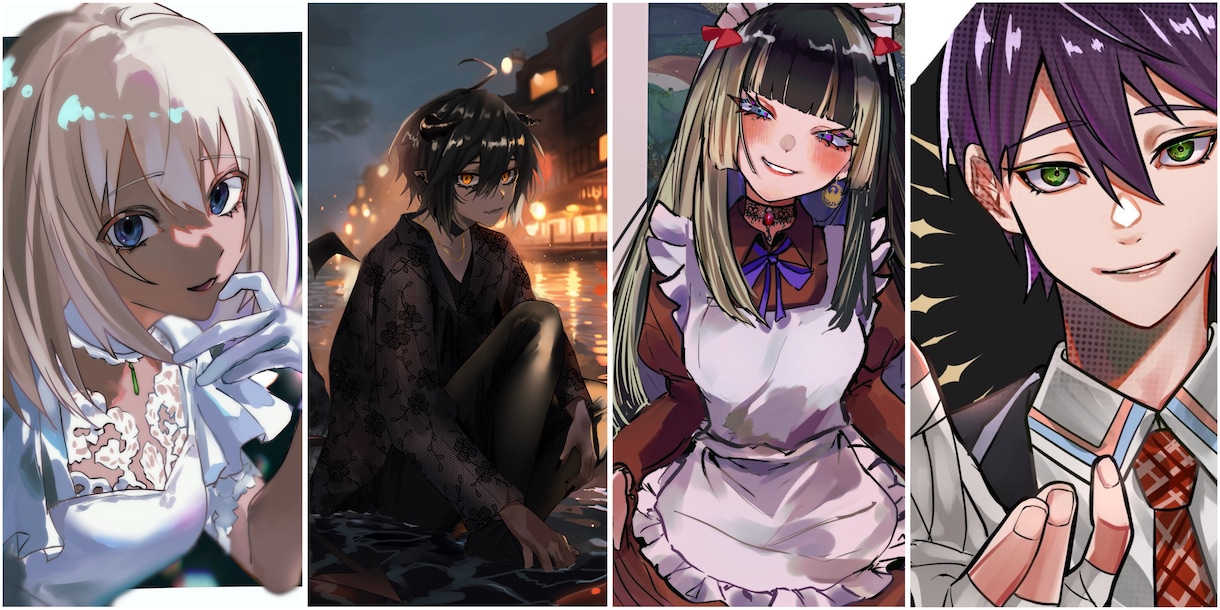 SALE中 かっこいいイラストを描きます キャラクター、動画用1枚絵、Vtuber、trpg立ち絵など イメージ1