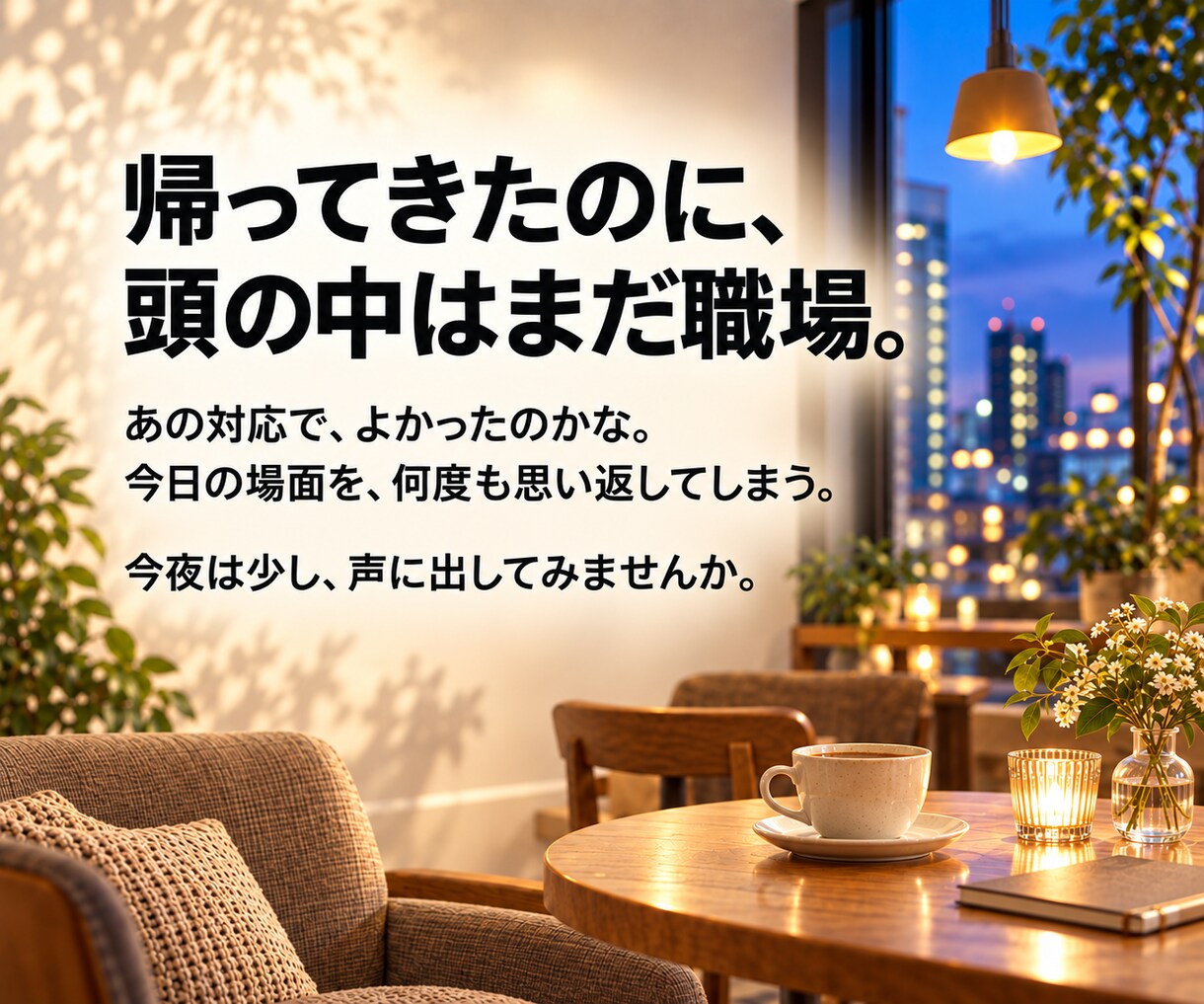 聞き役を頑張るあなたのお話をゆっくり伺います いつもは聞き役。今夜は、あなたが主役。 イメージ4