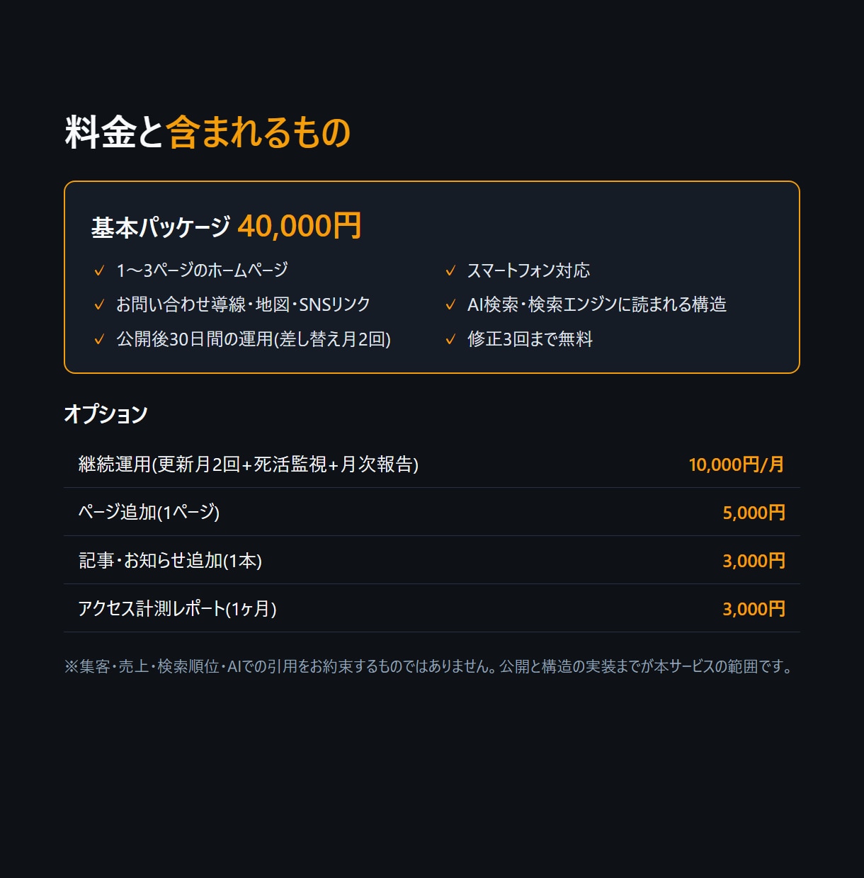 お店のホームページを最短当日公開まで代行します 素材が揃えば最短当日〜3営業日｜公開後30日の運用込み イメージ1