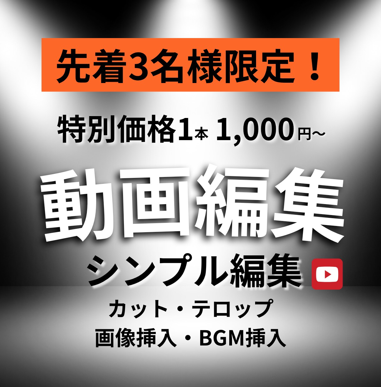 先着3名様限定1,000円で編集します カット・キャプション・画像挿入・効果音　簡単な編集代行します イメージ1