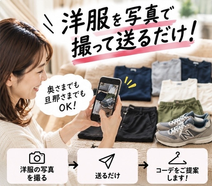 30〜40代パパの休日服を提案します 服選びが苦手なパパも安心。手持ち服で休日コーデをご提案 イメージ2