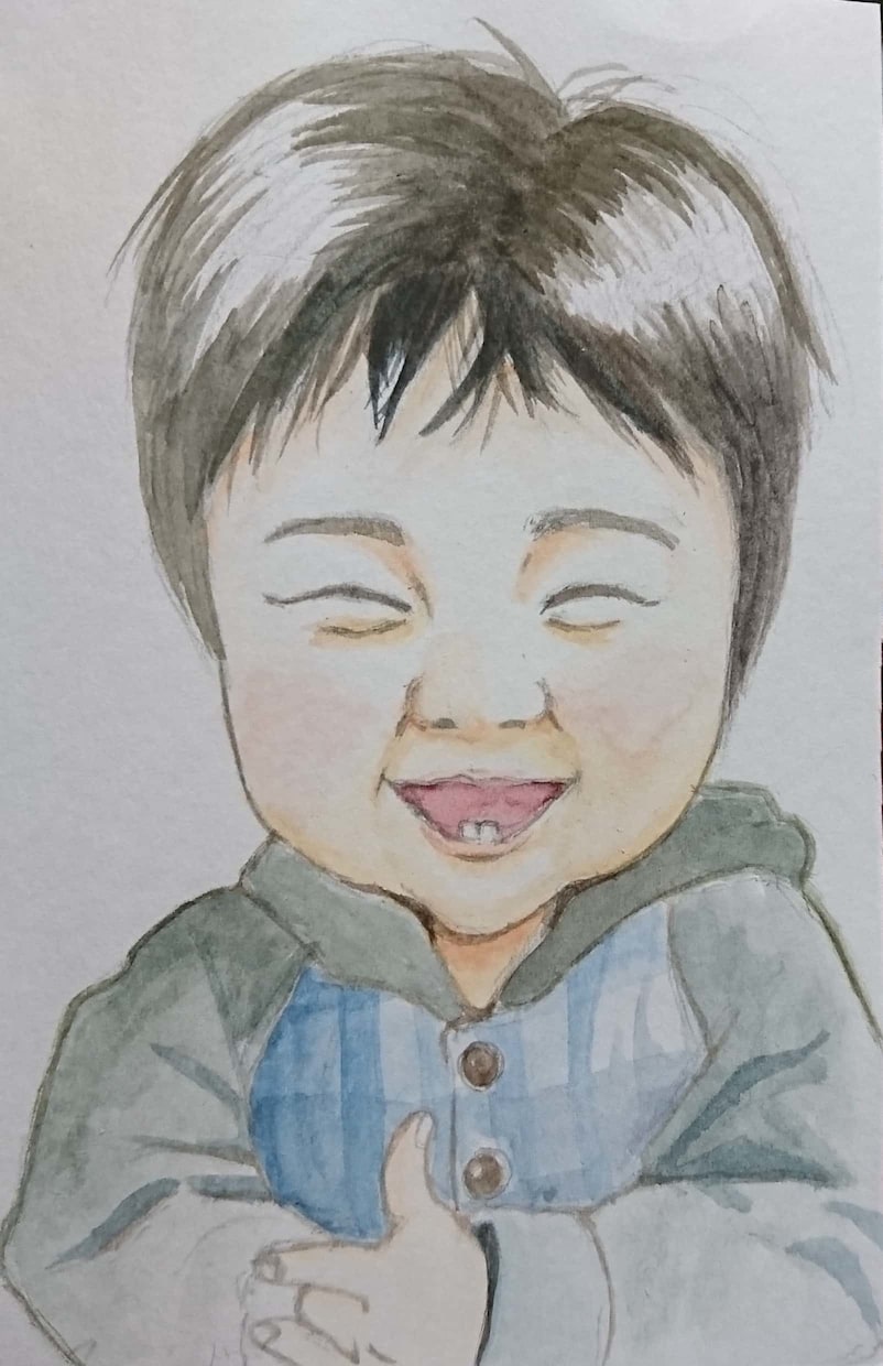 素敵な子どもとの思い出の写真、家族写真を描きます 子どもとの思い出の写真、家族写真を似顔絵にして残しませんか？ イメージ2