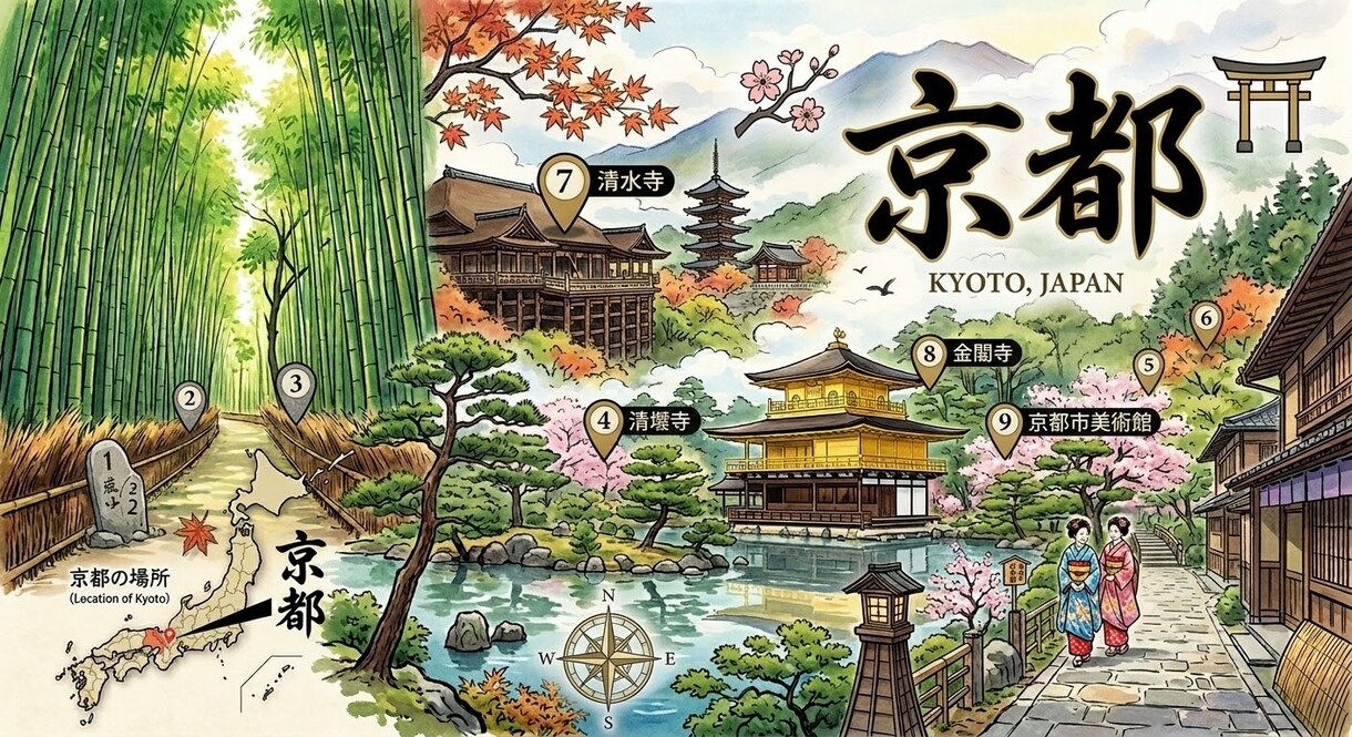 京都1日攻略！混雑回避×美食の旅プラン作成します 穴場スポットを効率よく！Mapピン＆分単位行程付き イメージ1