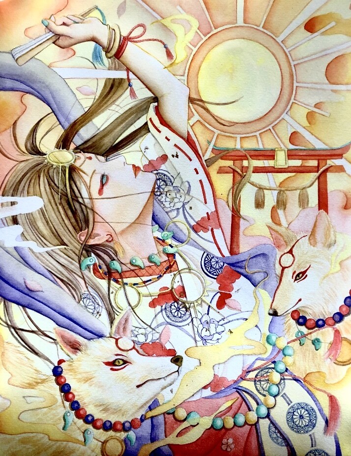 透明水彩でSNS用アイコン、イラスト描きます 耽美な絵や今風なキャラクターを水彩で描きます！ イメージ5
