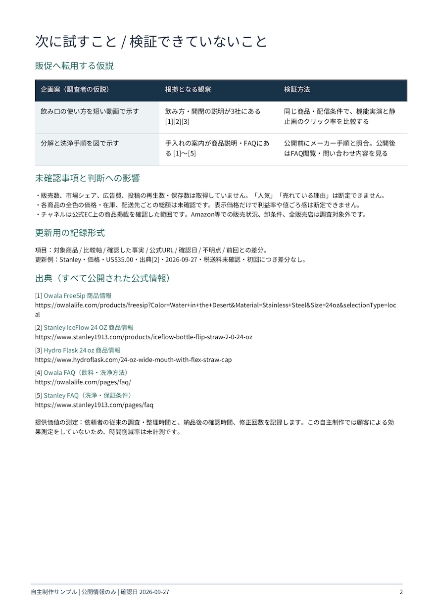 競合3社を出典付き比較表にまとめます 価格・特徴・違いを整理し判断時間を減らします イメージ2