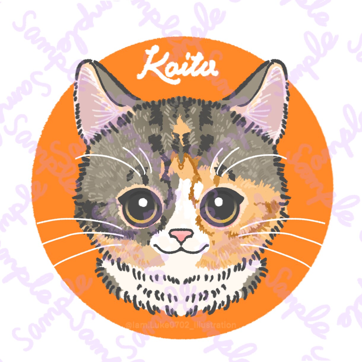 猫ちゃんのお顔描きます お顔のみのシンプルなお仕上げメニューです♪ イメージ2