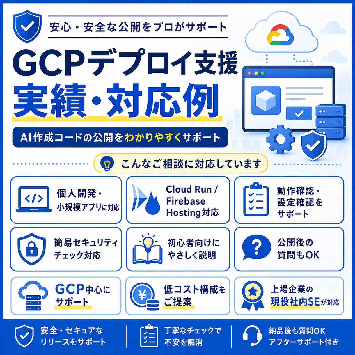 AI作成コードを安全にデプロイ(公開)します 低コストで公開までまるごと支援！ イメージ2