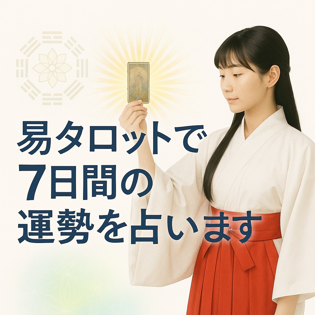 霊視＆易タロットで7日間の運勢をお届けいたします 本名不要★毎日のヒントで迷いが晴れ、心が軽くなるように イメージ1