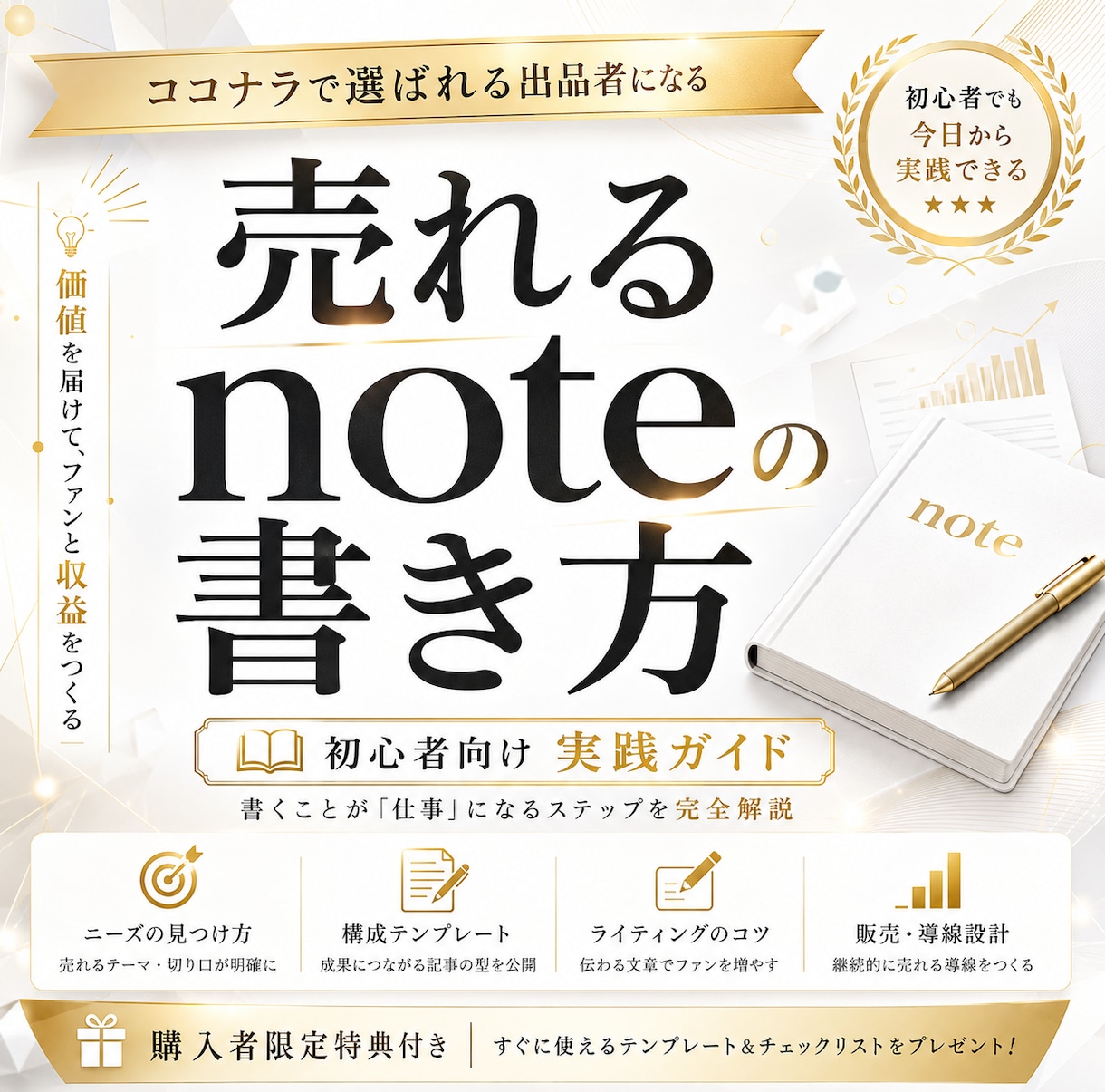 ゼロから始める売れるnoteの書き方お渡しします AIで作る！売れるnote実践マニュアルとなっています イメージ1