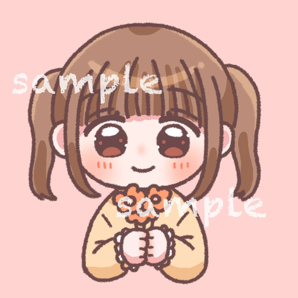完成済みのアイコン向けイラスト販売いたします アイコン等に使用可能 優しいデフォルメイラスト イメージ1