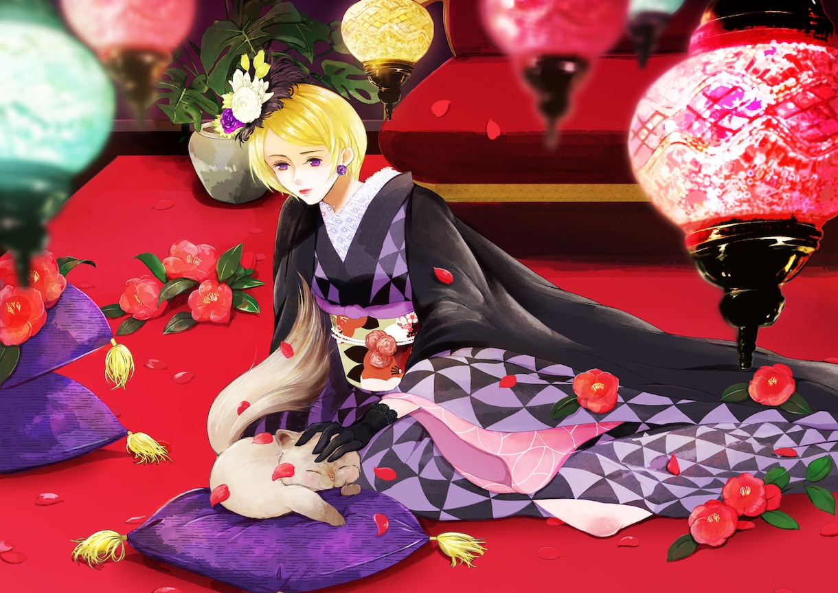 あなたの一年に花を添える年賀状を描きます 2024年あなたのためだけにオリジナルの年賀状作ります！ イメージ3