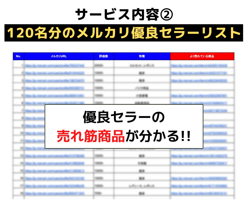 中国輸入で売上UPするメルカリ商品•セラー教えます 優良セラー150名/売れてる商品リストを真似するだけです！ イメージ6