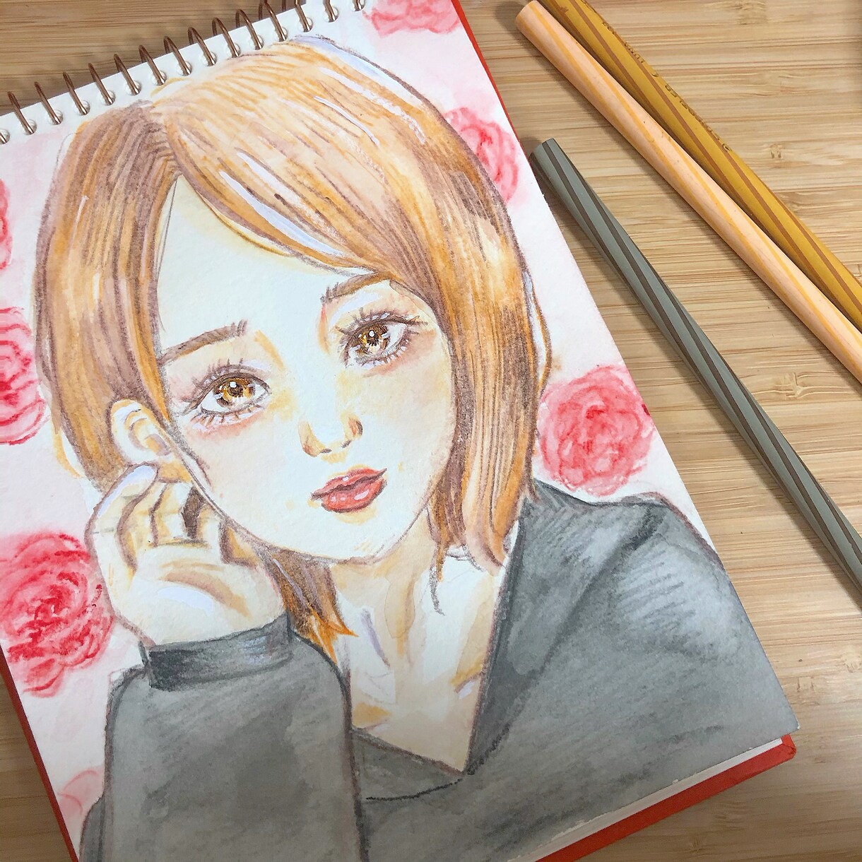 イラスト何でも描きます 色鉛筆と水で描く女の子イラスト イメージ3