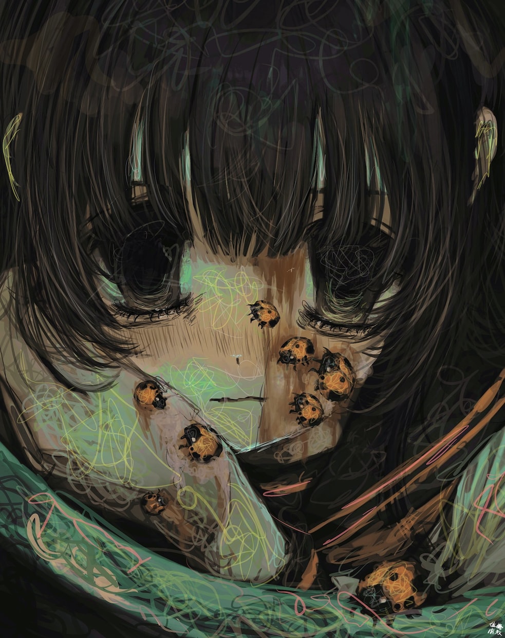 感情を描いたイラストを制作します 一度見たら、頭の奥に残る絵を描き忘れられない。 イメージ5