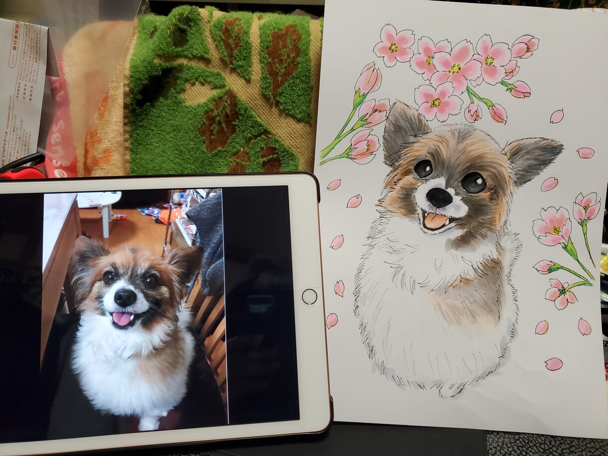 ほんわか手描きわんこにゃんこ似顔絵描きます 可愛い表情を可愛く表現いたします。 イメージ3