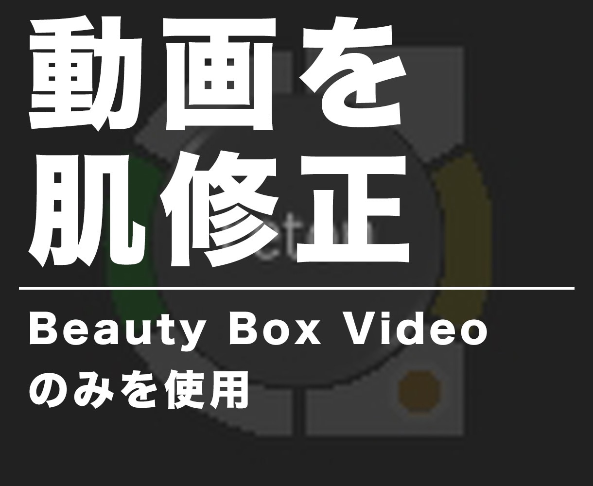 動画の肌レタッチ（肌修正・肌補正）をします "Beauty Box Video" で美肌に！ イメージ1