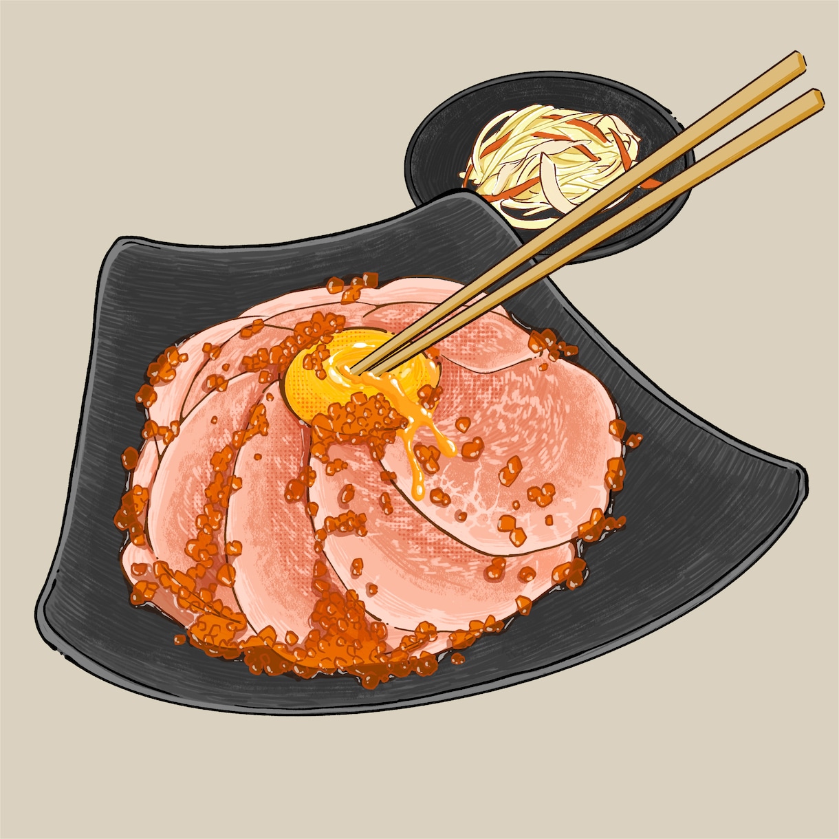 クールなテイストのフードイラストを制作いたします メニューやSNS、Webなどに使う料理のイラストをカッコよく イメージ6