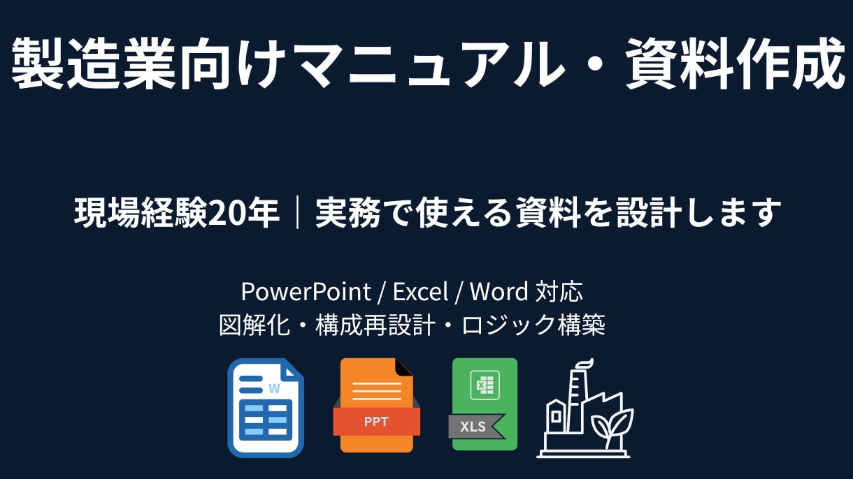 業務手順書や標準化資料を作成します 現場で使える分かりやすい業務資料を作成します イメージ1